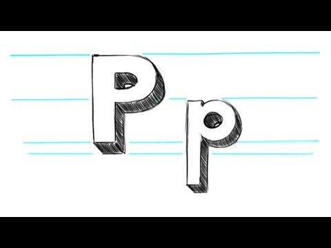 how to draw letter p