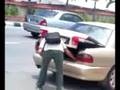is he smart or the person in the car stupid???