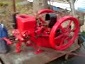 Amanco open crank stationary engine start up.