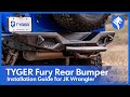 video thumbnail: TYGER FURY Rear Bumper Fit 2007-2018 Wrangler JK (NOT JL) | Textured Black TG-BP9J80098-uBa6n7Kxri4