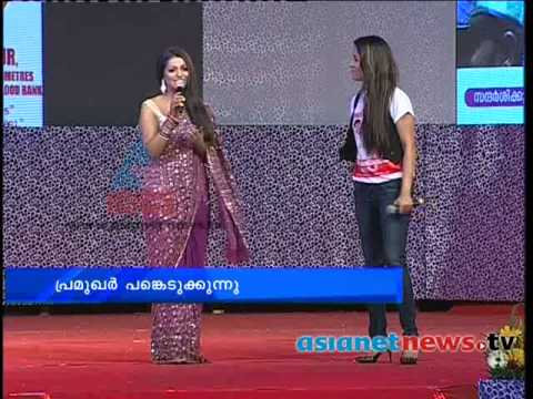 host - Popular Asianet anchor boby chemmanur marathon host at Trivandrum central stadium.