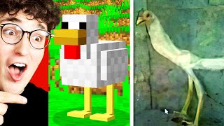 MINECRAFT MOBS IN REAL LIFE! (animals, items, blocks) - MinecraftVideos.TV