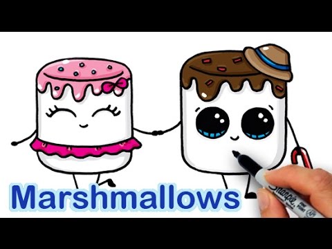 video-linktoworks-How to Draw Cartoon Marshmallow Cute and Easy - YouTube