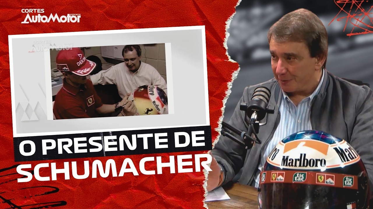 Reginaldo Leme revela a história do capacete que ganhou de Michael Schumacher. #schumacher #f1