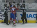 Travis Moen vs Jay Rosehill from the Montreal Canadiens at Toronto Maple Leafs game on Oct 1, 2009. via www.hockeyfights.com