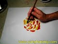 Paint a rose with food color and copy paper Paint a rose with food color and copy paper