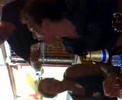 Lewin burns while dirnking sambuca :-P Lewin burns while dirnking sambuca :-P
