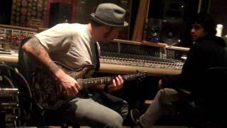 Sevendust- Day 10-Clint warming up on guitar