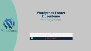 Wordpress Footer (Alt Bilgi) Alanı Düzenleme