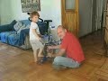 Giving air to his bike with Alejandro