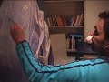 Nahem Shoa paints a giant human skull in profile
