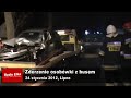 Wideo: Zderzenie osobowego z busem pod Lipnem Wideo: Zderzenie osobowego z busem pod Lipnem