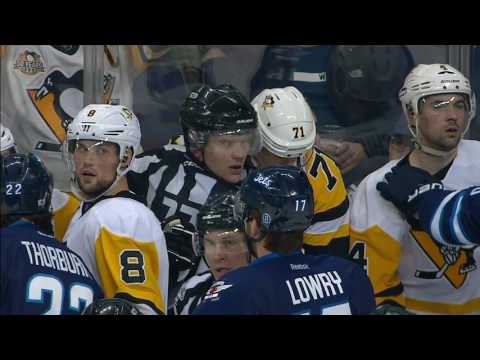 Video: Lowry slapped with misconduct after taking down Malkin
