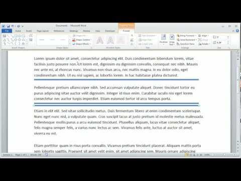 how to remove horizontal line in word