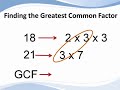 This lesson reviews finding the prime factorization of a number and then using that skill to find the greatest common factor between two or three numbers. The Greatest Common Factor is the biggest number that divides evenly into each number in a given group of numbers. Want to see more math videos from TutaPoint? Log-on to www.tutapoint.com where we offer a full library of math videos. TutaPoint provides live, online tutoring at www.tutapoint.com using only US based tutors.