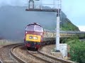 On its return run D1015 erupts having been checked behind a SWT 159.