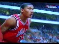 Derrick Rose blocks and breaks Andre Miller\