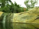 Jose jumps into Upper Calf Creek Falls