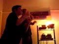 Wii Boxing on Projector TV