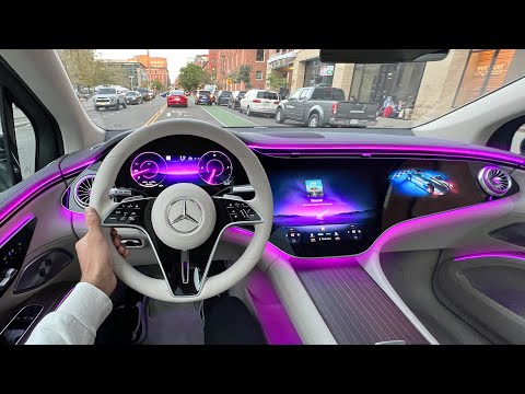 544 HP NEW EQS SUV DRIVE! Model X Killer? POV Driving EQS580 Interior Ambiente Acceleration Review