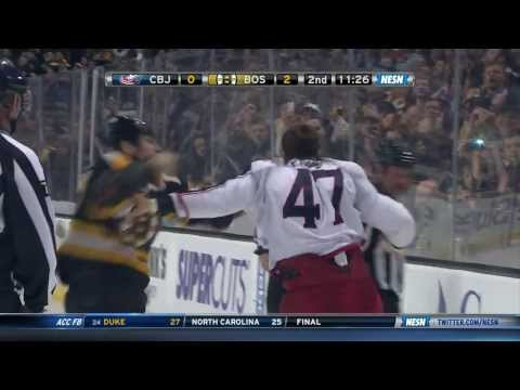 Milan Lucic fights Dalton Prout w/SlowMo 11/30/13