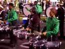 daniel salisbury and maggie emerson playing together as the wylie and berkner drumlines join forces.