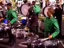 daniel salisbury and maggie emerson playing together as the wylie and berkner drumlines join forces.