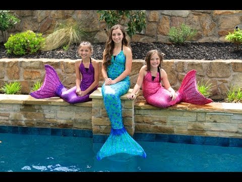 Live Mermaids Swimming in Our Pool!