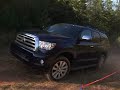 During a day in the 2008 Toyota Sequoia, we end up visiting every small town within 100 miles of Raleigh, North Carolina. We're shooting a video of Toyota's redesigned full-size SUV as it motors along in suburban America. But it's easier said than done on roads dotted with housing subdivisions, school buses and even logging trucks.Check out the full Edmunds' Inside Line article:http://www.edmunds.com/insideline/do/Drives/FirstDrives/articleId=123421