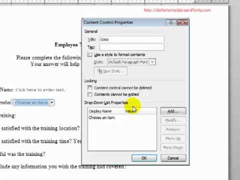 how to create forms in word