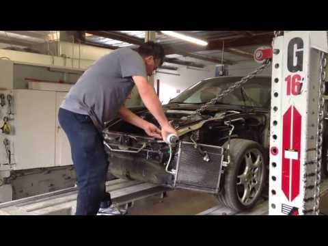 997 porsche carrera S front collision repair, frame pull, sheet metal pull, align and body repair