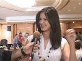 لقاء سيف الغانمي بالفنانة الشابة نسرين امام في المؤتمر الصحفي لمسلسل -قلب ميتفي جريدة الجمهورية بالقاهرة