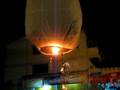 Releasing lantern with firework in Chiang Mai - Thailand