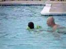 at the  swimming pool