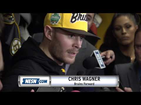 Video: Chris Wagner reacts to Bruins' win over Sabres