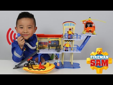HD Fireman Sam Ocean Rescue Centre Playset Toys Unboxing And Playing Fun With Ckn Toys