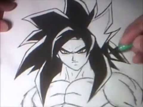 how to draw ssj4 goku