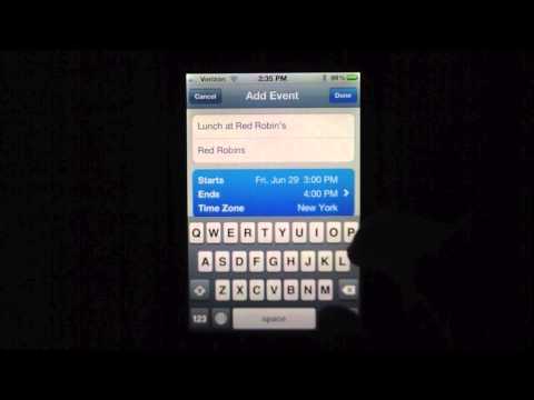 how to set events on calendar iphone