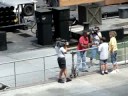 Son at Lights Motor Stunt Show, Disney Hollywood Studios