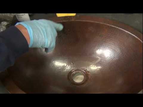 how to age a copper sink