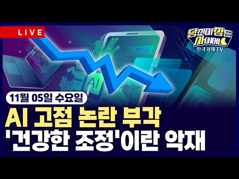 [🔴11/05 #당잠사] '건강한 조정'이라는 악재 | AI버블 경고에 기술주 약세 | #팔란티어 #비트코인