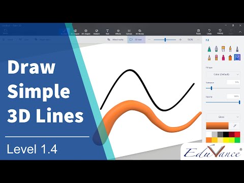 video-linktoworks-Level 1.4 Drawing Lines with Paint 3D | 3D Modelling
