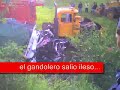 accidente en la curva de cemento sanare