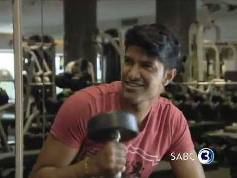 Lorna with Mr SA Andrew Govender in the gym