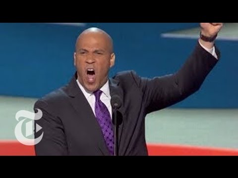 cory booker newark - Mayor Cory Booker of Newark, N.J., gave a speech on the Democratic National Party platform on Tuesday. Click here to see more videos from the DNC: http://nyt...