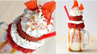Фрикшейк ☆ Коктейль по-новому ☆ Freak shake Red raspberry velvet