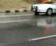 دورية تحترق في السعودية  fire in police car