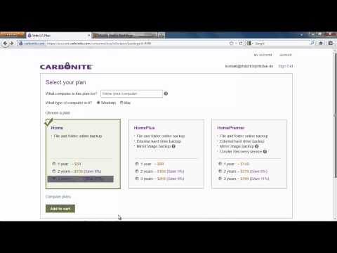 Carbonite - Carbonite review: http://www.cloudbackuping.com/carbonite-review In this video I'll show you how Carbonite's sign up process works. Join me in this step by s...