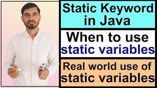 Static Variables in Java (Hindi) || Static Keyword in Java