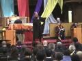 Tobey-Davis performs freestyle hip-hop 